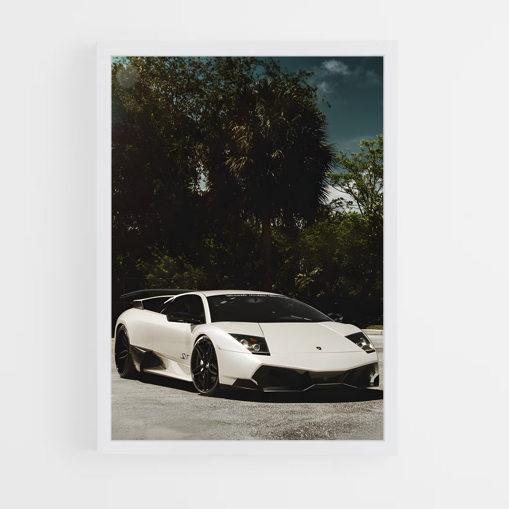 Poster L'Aigle Blanc – affiche Lamborghini (vue 3)